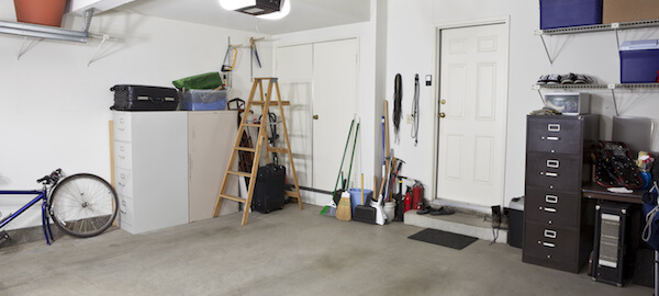 Clean empty swept interior suburban garage